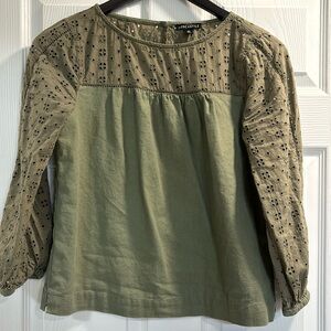 J Crew 3/4 Sleeve Fall Blouse